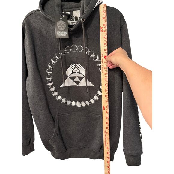 NWT! Farmers Market Hawaii Mens M Embroidered Hoodie Moon Cycles Sweatshirt Gray - Picture 9 of 9